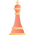 Chess piece vector queen icon isolated on white Royalty Free Stock Photo