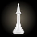 Chess piece white bishop isolated, look like realistic