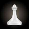 Chess piece white pawn isolated, look like realistic Royalty Free Stock Photo
