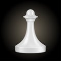 Chess piece white pawn isolated, look like realistic