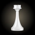 Chess piece white rook isolated, look like realistic