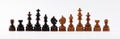 Chess Pieces Black and Brown