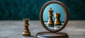 Chess Pieces on a Board The Reflection of a Pawn as a King in a Mirror of Strategy and Ambition Royalty Free Stock Photo