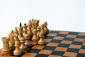 Chess pieces on board. Royalty Free Stock Photo
