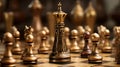 Chess pieces, business winning ideas business leader by Generative AI Royalty Free Stock Photo