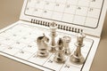 Chess Pieces on Calendar