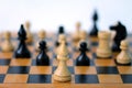 Chess. Pieces on chess board. Royalty Free Stock Photo