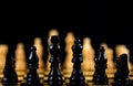Selective Focus View of Chess Pieces on a Chess Board Royalty Free Stock Photo