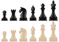 Chess pieces icon. Chess icons. King, queen, rook, knight, bishop, pawn. Vector illustration Royalty Free Stock Photo