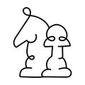 The chess pieces icon represents strategic moves and the mastery of the game, reflecting the art of planning and executing winning