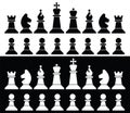 Chess pieces icons, vector Royalty Free Stock Photo