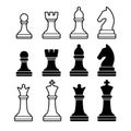 Chess Pieces Including King Queen Rook Pawn Knight