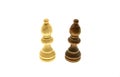 Chess pieces isolated on white background