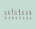 Chess pieces set Royalty Free Stock Photo