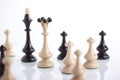 Chess pieces showing competition Royalty Free Stock Photo