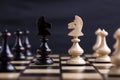 Chess pieces showing competition Royalty Free Stock Photo