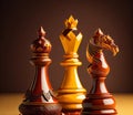 chess pieces, strategy planing concept. created with Generative AI technology