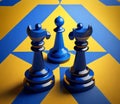 chess pieces, strategy planing concept. created with Generative AI technology