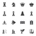 Chess pieces vector icons set Royalty Free Stock Photo