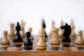 Chess. Pieces on chess board. Royalty Free Stock Photo