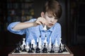 Chess player, smart boy. Royalty Free Stock Photo