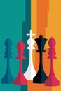 Chess poster with chess pieces and place for text