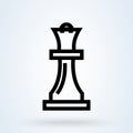 Chess queen icon. Business Strategy icon illustration. Strategy board game, entertainment symbols