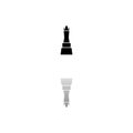 Chess queen icon flat Royalty Free Stock Photo