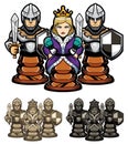 Chess Queen and Pawns