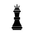 Chess Queen simple icon on white background