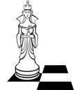 The chess queen Royalty Free Stock Photo