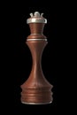 Chess queen wooden isolated