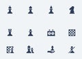 Chess related icons set