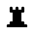 Chess rook icon. Vector illustration on white background. Royalty Free Stock Photo