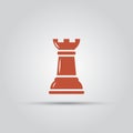 Chess rook isolated symbol Royalty Free Stock Photo