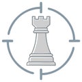 Chess Rook Target Icon Strategy Planning Concept Royalty Free Stock Photo
