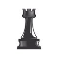 Chess Rook vector line art illustration Royalty Free Stock Photo