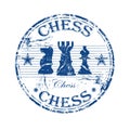 Chess rubber stamp Royalty Free Stock Photo