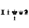 Chess Set of Pieces Royalty Free Stock Photo
