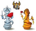 Chess set: Queens
