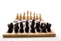 Chess Set on white Background Royalty Free Stock Photo
