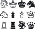Chess Silouettes Royalty Free Stock Photo