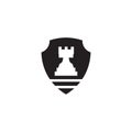 Chess sport logo design vector icon template Royalty Free Stock Photo