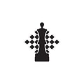 Chess sport logo design vector icon template Royalty Free Stock Photo