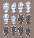 Chess stickers