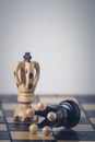 Chess strategy concept is on the chess board Royalty Free Stock Photo