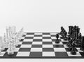 Chess Strategy. The first step Royalty Free Stock Photo