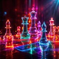 Chess strategy game, virtual digital online representation, virtual data representation