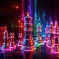 Chess strategy game, virtual digital online representation, virtual data representation