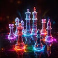 Chess strategy game, virtual digital online representation, virtual data representation